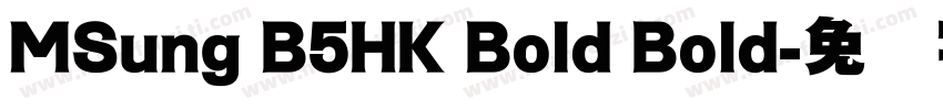 MSung B5HK Bold Bold字体转换